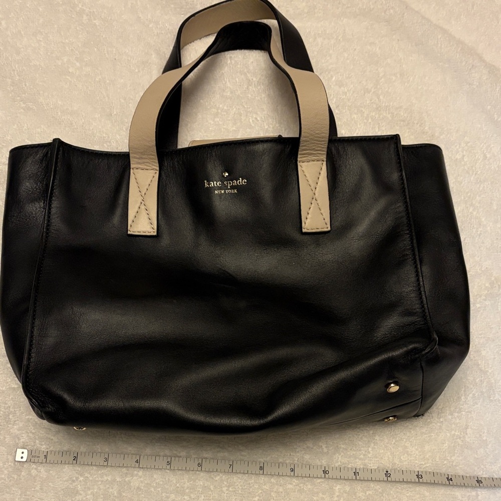 Kate Spade Black and Tan Leather Tote